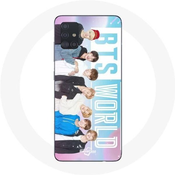 Funda Para Samsung Galaxy A71 - Maniacase - BTS World - Silicona - Flexible - ProteccióN Negro-image