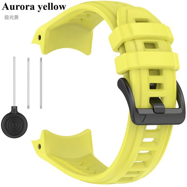 Silikonowy Pasek Do Garmin Instinct 3 Amoled 50Mm 45Mm Oryginalna Oficjalna Opaska Na Nadgarstek Do Garmin Instinct 3 Solar 45Mm 50Mm Pasek Instinct 3 50Mm żółTy-image