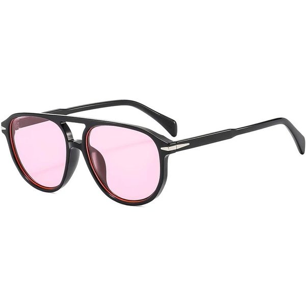Nuevas Gafas De Sol Estilo Piloto Con Doble Puente Retro Para Hombres Mujeres Lujo Tonos Azul Naranja ProteccióN UV400 Remaches De Moda As The Picture-image