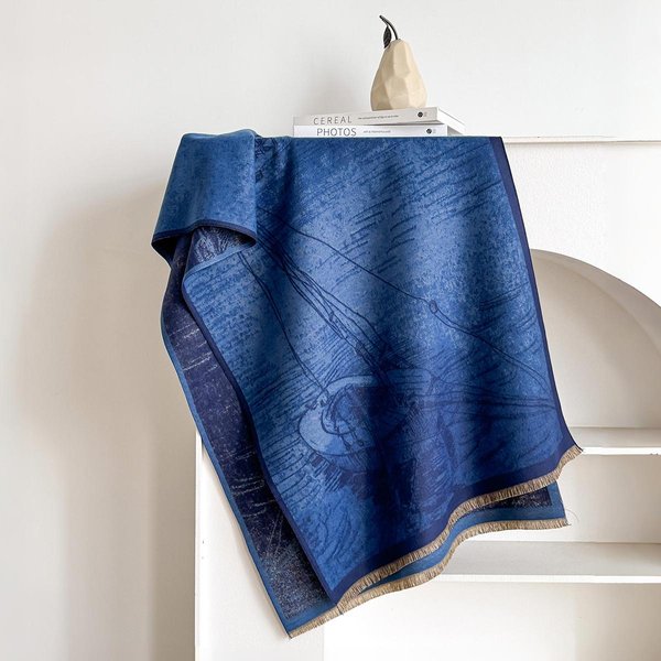 Luksusowy Kaszmirowy Damski Szalik Z Nadrukiem Zimowy CiepłY Szal I Chusta Bandana Pashmina Damska Foulard Koc Poncho Szaliki Gray-image