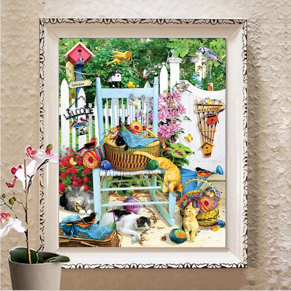 Pintura De Diamantes Regalo Hecho A Mano Bordado Mosaico Animal DecoracióN Del Hogar Arte De Diamantes Full Square 20X30CM-image
