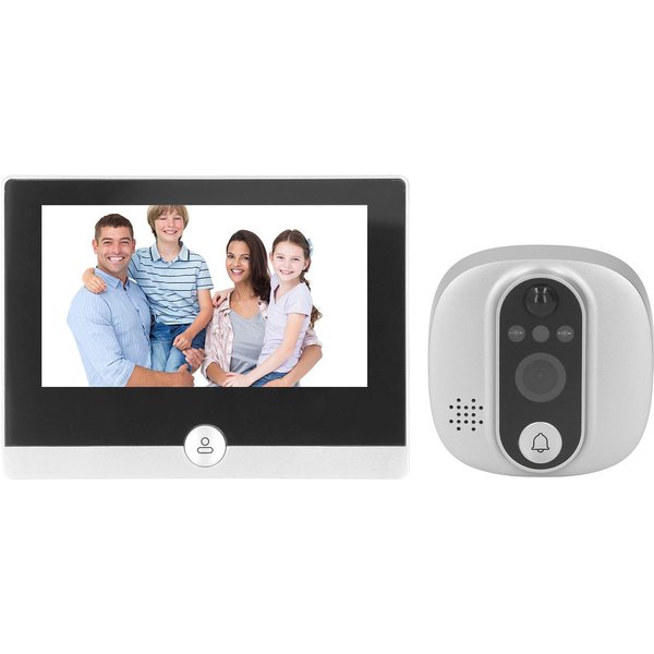 CáMara Mirilla De Puerta Para Tuya Digital Visor Wifi 1080P 4.3In HD Intercomunicador Visual Bidireccional Timbre PIR-image