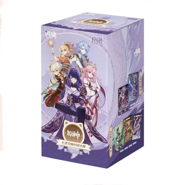 Genshin Impact Karta Tom 3 Genius Invokation TCG Karta Bitewna Postać Anime Competitive Booster Karty Kolekcjonerskie AktywnośCi W Magazynie Gray-image