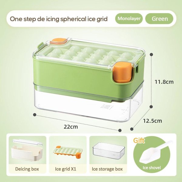 Molde Para Hockey Sobre Hielo Con Sello, Bandeja Para Cubitera De Hielo Con Caja De Almacenamiento, Bandeja Para Cubitera De Hielo, Utensilios De Cocina, Cubo De Hielo, Cerveza Congelada, Hielo Moldeado, Caja De Hielo-image
