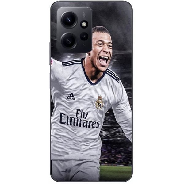 Coque Maniacase Pour Xiaomi Redmi Note 12 4G Kylian Mbappe Real Madrid Goal Negro-image