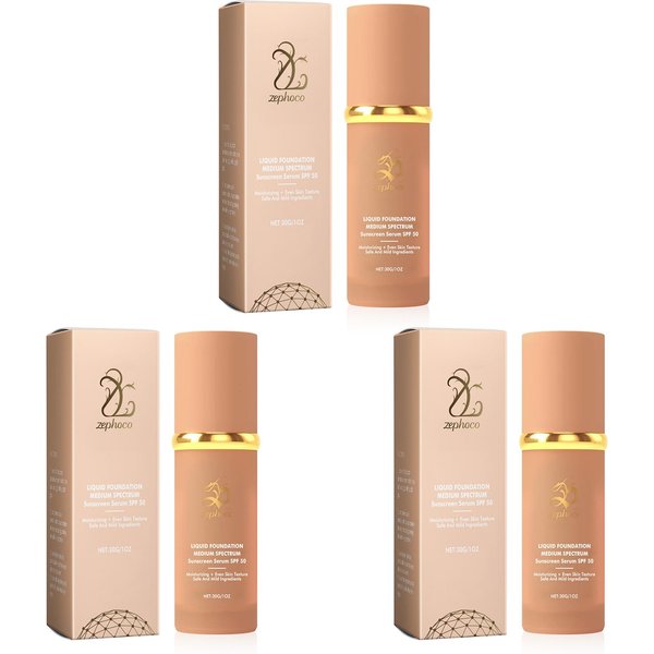 Zephoco PodkłAd W PłYnie SPF 50+ Magiczny ZmieniająCy Kolor Wodoodporny Odporny Na Pot PełNe Krycie Korektor DłUgotrwałY PodkłAd Bazowy-image