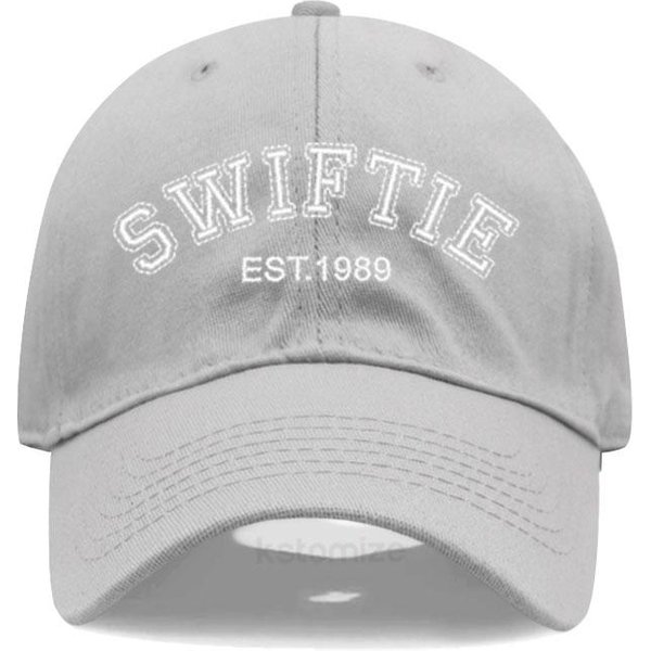 Gorra De BéIsbol Bordada Swiftie 1989 Para Hombres Mujeres Unisex AlgodóN Lavado Gorra De Papá Gorra De Sol Regalo Fans Deportes Al Aire Libre Dropshipping Adjustable Gray-image