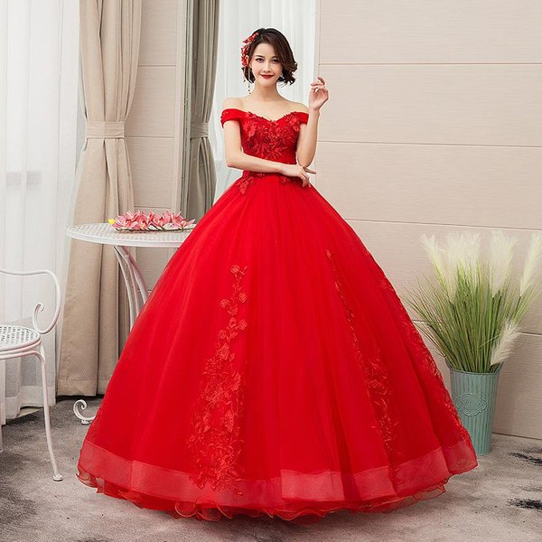 Falda De Pompa AnfitrióN De ReunióN Anual Pasarela Vestido De Noche Vestido Largo De Estudiante Mujer L Rojo-image