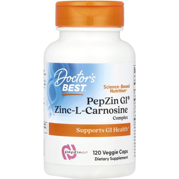 Doctor's Best, Pepzin Gi®, Complejo De Zinc Y L-Carnosina, 120 CáPsulas Vegetales-image