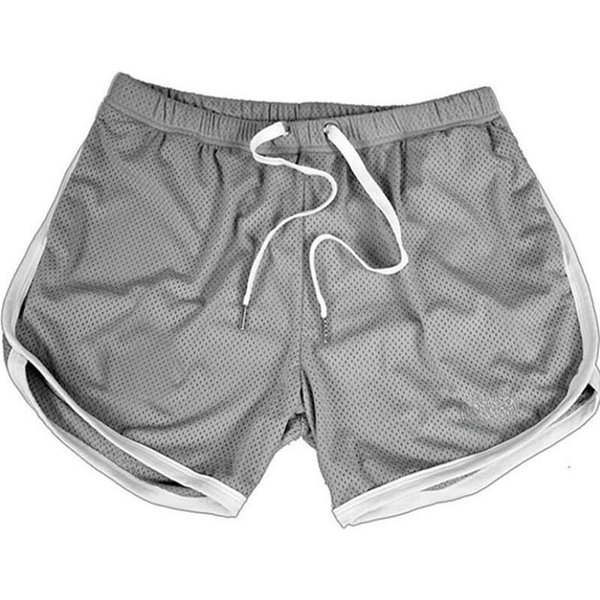 Pantalones Cortos De Secado RáPido Para Hombres Pantalones Cortos Rectos De Malla Pantalones Cortos Deportivos De Playa Para Fitness M Gris Claro-image