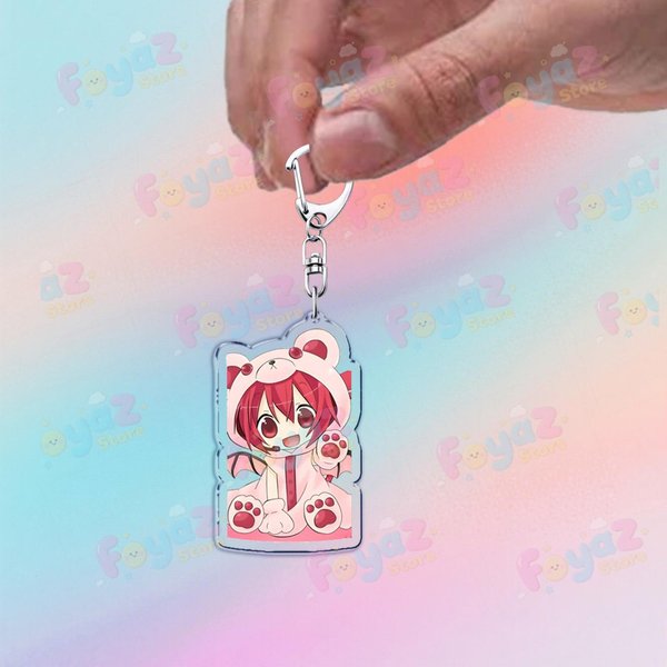 Urocza Dziewczyna Anime Kasane Teto Breloczek Akcesoria Torba Kawaii Manga Brelok ŁAńCuszki BiżUteria Fani Przyjaciele Prezenty Urodzinowe White-image