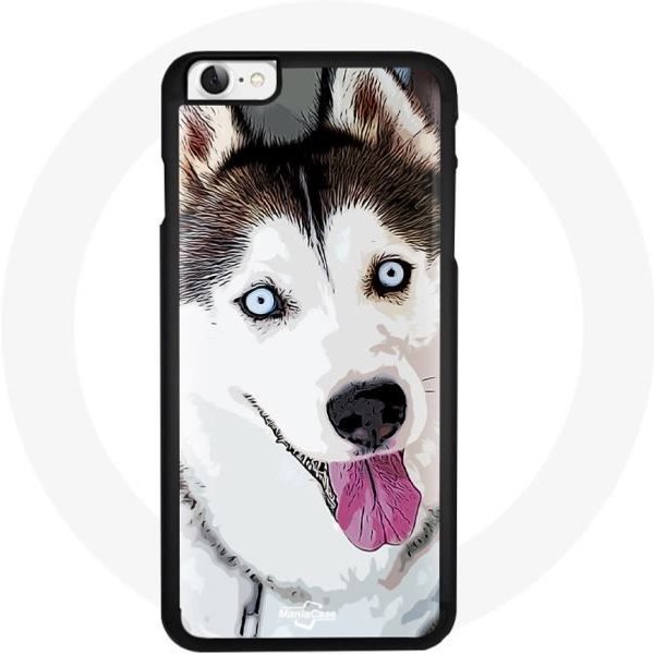Funda - Maniacase - Iphone 8 - Perro Husky Ojos Azules - Flexible - ProteccióN Y DecoracióN Negro-image