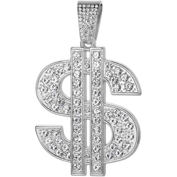 Modny Naszyjnik Z Wisiorkiem Dolar Hip Hop Z 13Mm ŁAńCuszkiem KubańSkim Znak PienięDzy Dolar USA Naszyjniki Rap Rock Punk BiżUteria Dla MężCzyzny Prezent-image