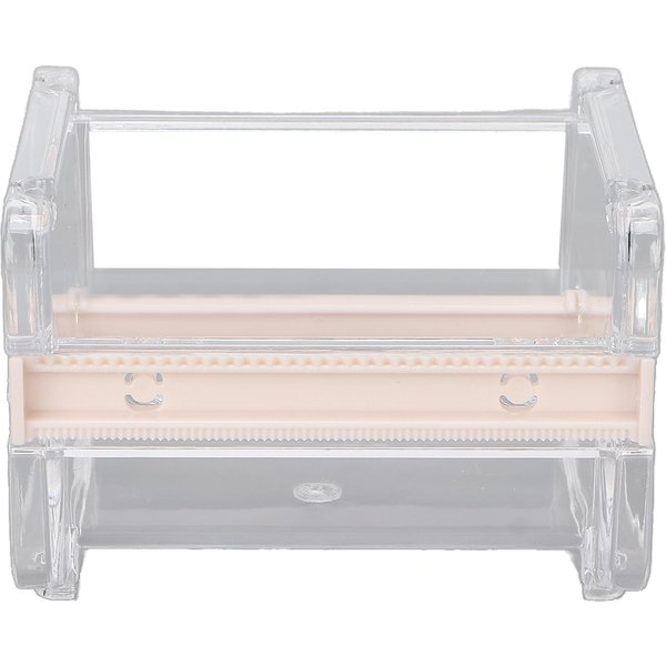 Dispensador De Cinta Adhesiva Transparente Con Cortador De Cinta Adhesiva Y Soporte De Rollo Visible Para El Hogar Y La Oficina Beige-image