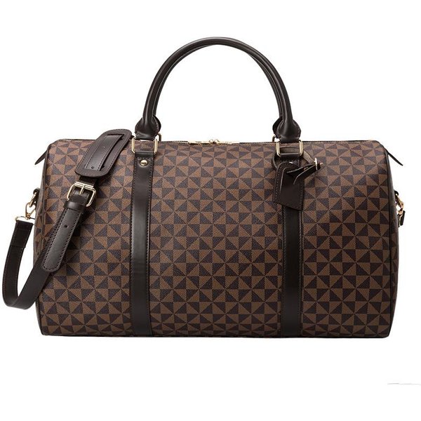 Bolsa De Viaje Para Mujer De Corta Distancia Gran Capacidad Bolsa De Viaje Duffel Hombro ÚNico Diagonal Estampada Bolso Boston Almohada Gray-image