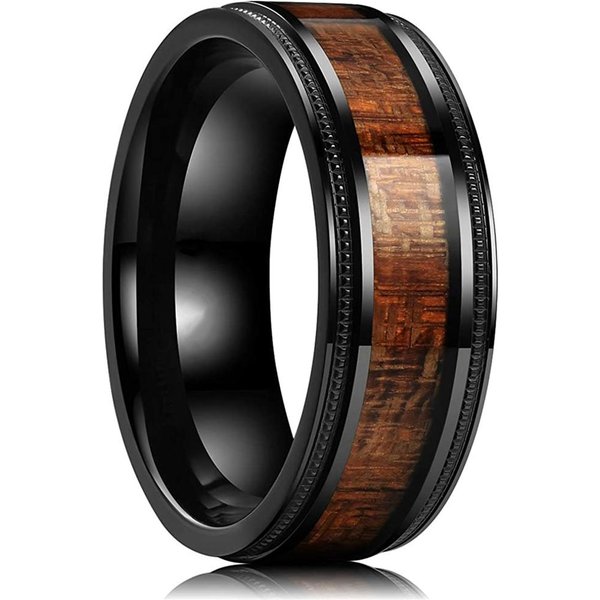 Moda 8Mm MęSkie PierśCionki Ze Stali Nierdzewnej Inkrustowane Niebieskim Opalem Zieloną Muszlą Abalonową PierśCionki Dla MężCzyzn Kobiet ObrąCzka ŚLubna ZaręCzynowa BiżUteria 13 Gray-image