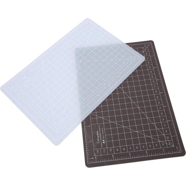 2 Piezas Alfombrillas De Corte A5 PVC PráCticas Duraderas Almohadilla De Corte Para Costura Corte De Papel White-image