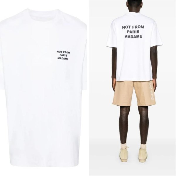 Tops Para Hombre No Y2K 2025 De ParíS Madame Camiseta AlgodóN Camisetas Estampado De Letras Manga Corta Marca De Lujo Camiseta Ropa De Hombre L-image