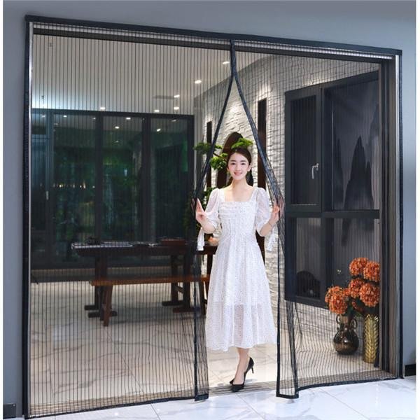2026 TamañO Grande Mosquitera MagnéTica Sin Herramientas Verano Anti Insectos Moscas Cortinas De Puerta Malla Cierre AutomáTico Mosquitera De Puerta Malla MáGica 170 X 220 CM-image