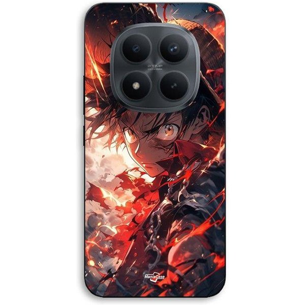 Etui Na Telefon - Maniacase - Xiaomi Redmi Note 15 Pro 5G - Silikon TPU - One Piece Luffy Wkurzony - Czarne-image