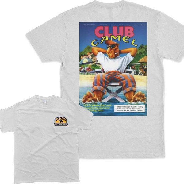 Retro SamochóD Camel Cigarettes T-Shirt Vintage BawełNiane Bluzki Koszulka KróTki RęKaw Casual Streetwear Oversize Damska MęSka Odzież Motosport 4XL-image