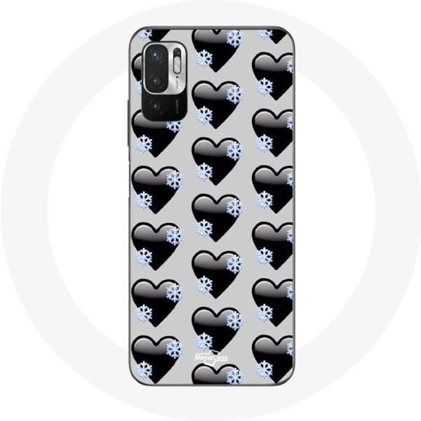 Funda Para Xiaomi Redmi Note 10T 5G Fondo De Corazones Negros-image