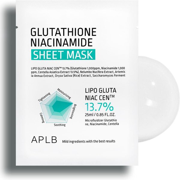 Set De Mascarillas Faciales Aplb GlutatióN Niacinamida: 10 Piezas #25Ml 20PCS-image