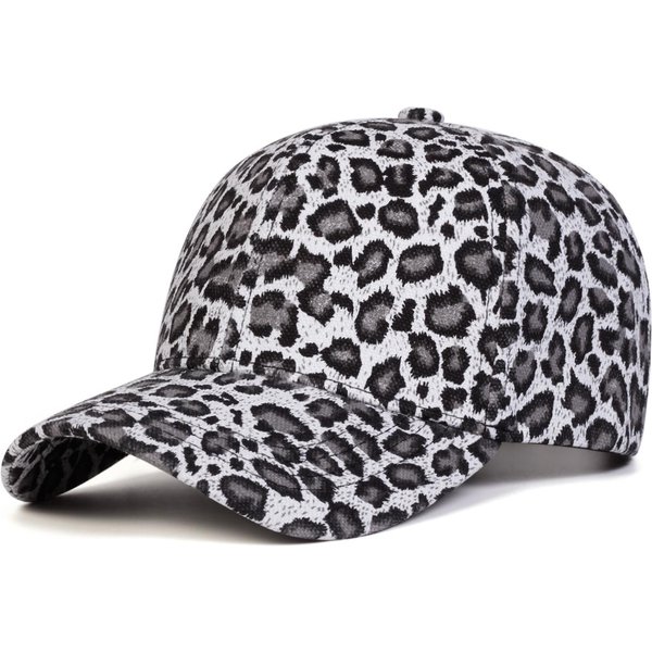 Unisex Lekki Panel Lampartowy WzóR Czapki Baseballowe Wiosna I Jesień Outdoor Regulowane Codzienne Czapki Czapka ChroniąCa Przed SłOńCem Czapka Sportowa Gray-image
