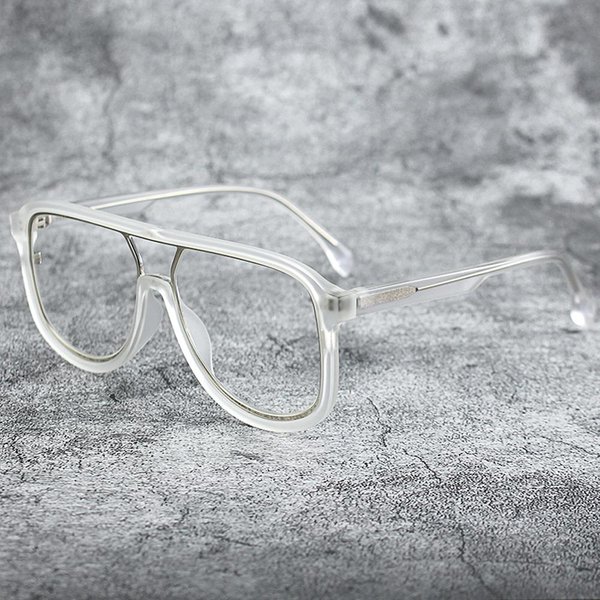 Gafas Pilot Anti Luz Azul Redondas Unisex PláStico Anti CaíDa Gafas De Sol Deportivas ProteccióN UV Gray-image
