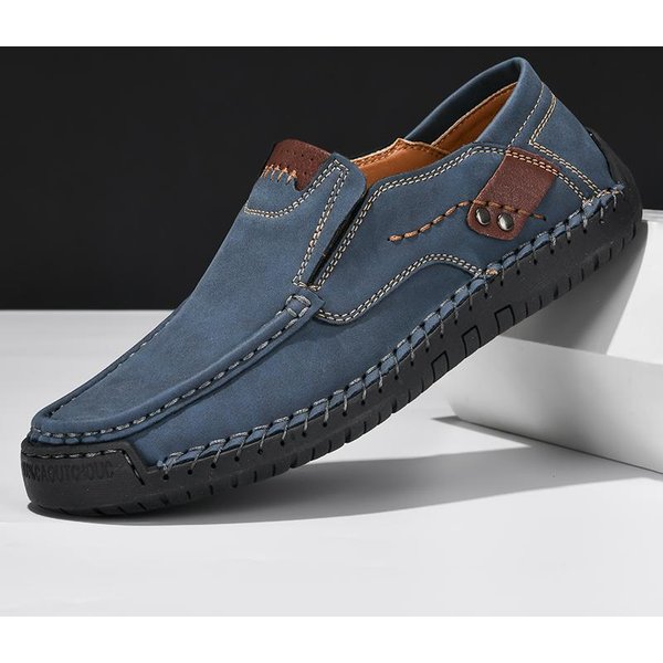 RęCznie Robione SkóRzane Buty MęSkie Casual Wygodne Wsuwane Mokasyny MęSkie SkóRzane Buty PłAskie Mokasyny Buty Do Chodzenia Jesień Dropshipping 47-image