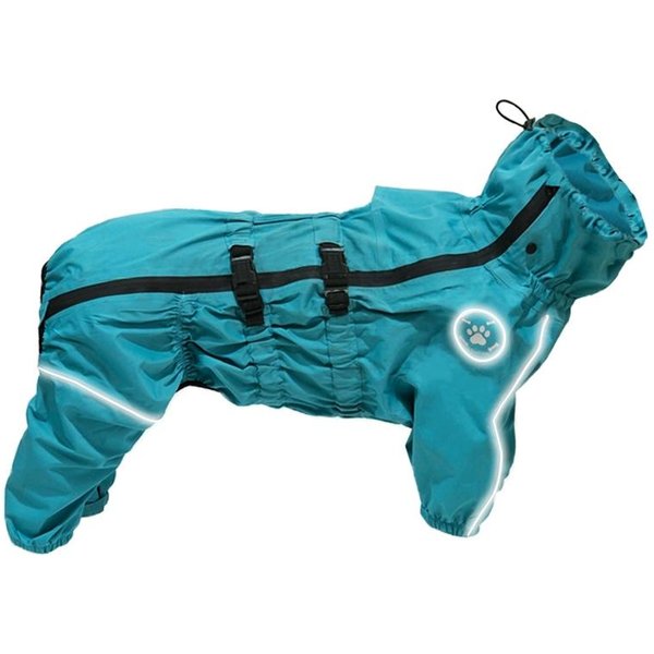 Chaqueta Impermeable Para Perro Mascota Reflectante Lluvia Abrigo Para Perro Rojo Monos Y Petos Para Perro OtoñO Invierno Impermeable Para Perro Para Perros Grandes (Lake Blue,L)-image