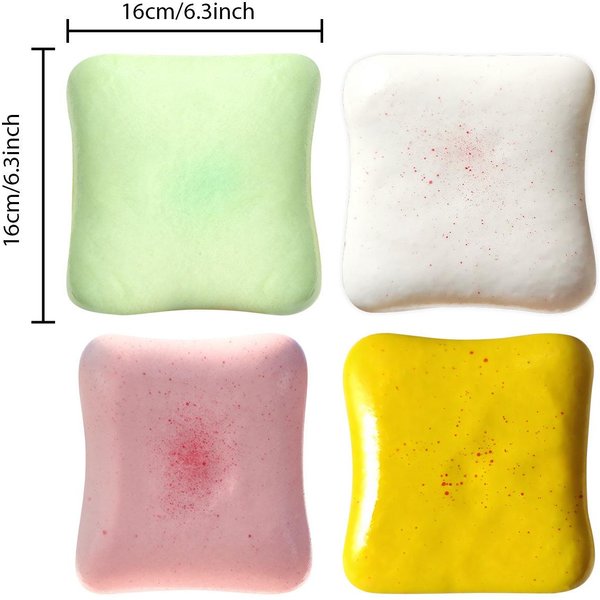 Ultra MięKki Wolno RosnąCy Kremowy Tost Squishy, Realistyczny KształT Jedzenia Fidget Zabawka Sensoryczna, OdstresowująCa OdprężAjąCa Nowość Prezent Dla-image