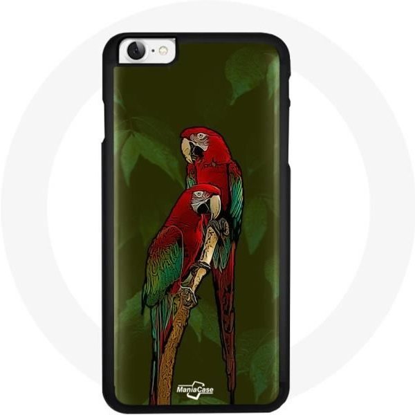 Funda - Pionus - Iphone 4 - Flexible - Rojo - Loro Rojo-image