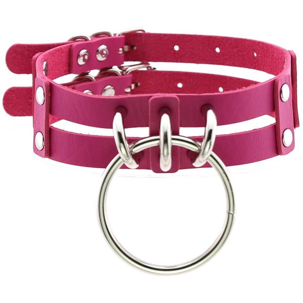 Punkowy Naszyjnik Choker Goth Naszyjnik DużE Przezroczyste Paski Choker Kobiety Dziewczyny Modny Rockowy Seksowny Harajuku Emo Gotycka BiżUteria Brown-image