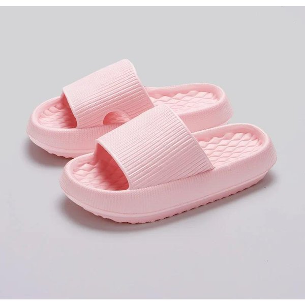 Zapatilla De Plataforma Gruesa Eva Nube Para Mujer Verano Ligera Chanclas De Playa Para Mujer Antideslizante BañO Hogar Chancla Chancla Exterior 38-39 White-image