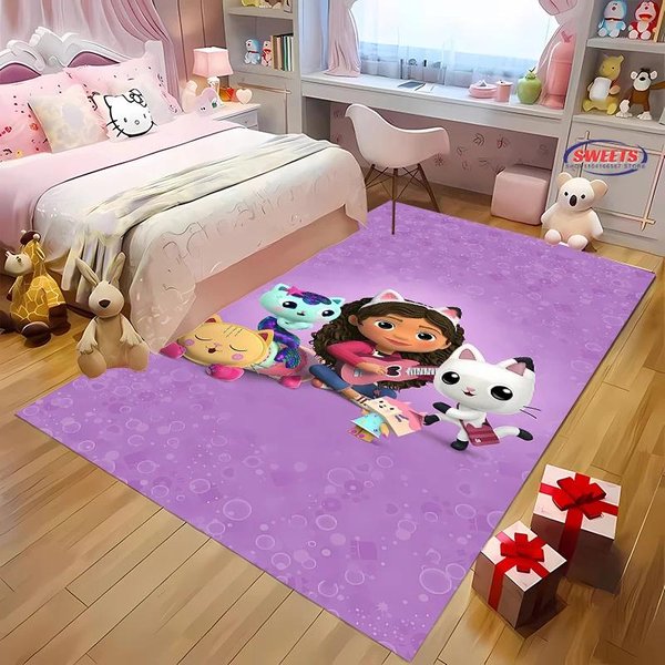 Dywanik Gabby's Dollhouse AntypośLizgowy Dywanik Dla Dzieci Salon Sypialnia Kanapa Kuchnia WytrzymałA Mata PodłOgowa Prezent 70X100Cm (28X39In)-image