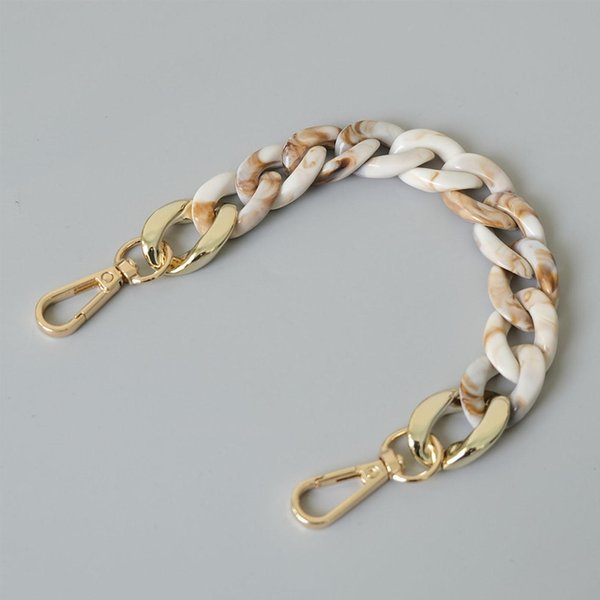 Cadena Para Asa De Bolso, Correa De Resina AcríLica Para Bolso De Mano, Repuesto Para Bolso De Hombro, 28 Cm Beige-image