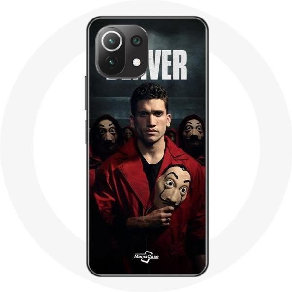 Funda Para Xiaomi Mi 11 Lite - Maniacase - La Casa De Papel Denver - Flexible - Negra - Mixta-image