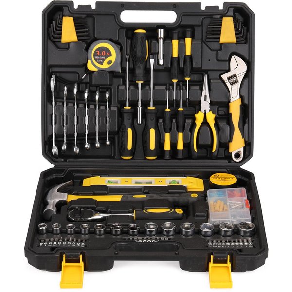 Juego De Herramientas De 108 Piezas Herramientas De Mano De FerreteríA Para El Hogar CombinacióN Kit De ReparacióN De AutomóViles Caja De Herramientas-image