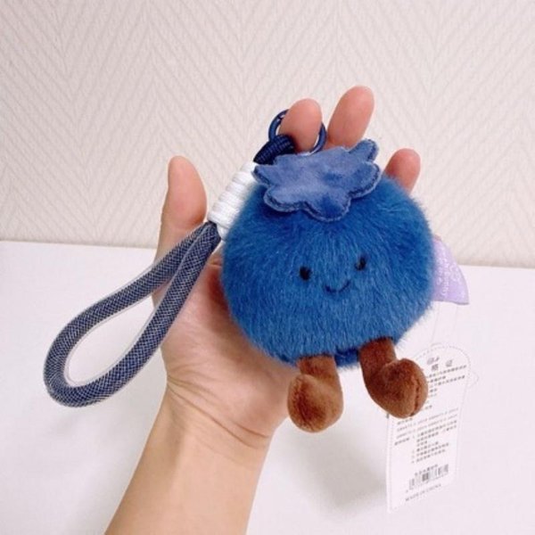 Nuevo Peluche De AráNdano MuñEco Llavero Adorno Colgante Para Bolso Llavero Lindo Para Regalo De Amigo Blue-image
