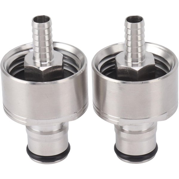 2 Piezas De Tapa De CarbonatacióN De Acero Inoxidable, Tapa De Acoplamiento De CO2 Para Llenado De Botellas PET De CarbonatacióN Forzada Para Cerveza Gaseosa-image