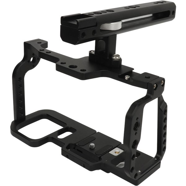 Profesjonalna Klatka Operatorska Ze Stopu Aluminium, Klatka Operatorska Do Aparatu Dslr Z Uchwytem GóRnym Dla Bmpcc 4K Black-image