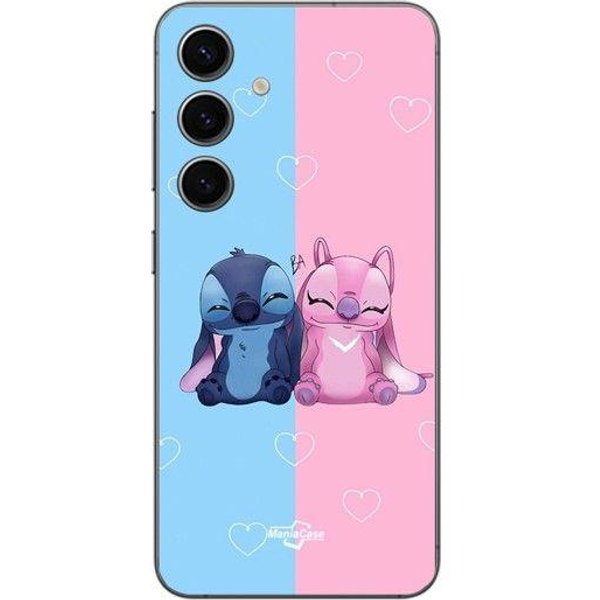 Coque De TéLéPhone - Maniacase - Galaxy S25 - Souple - Silicone - Stitch Angel Mignon Negro-image