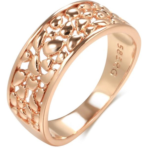 Nuevo Anillo De Novia ÉTnico Color Oro Rosa JoyeríA De Boda Vintage Tendencia Diaria ÚNico Brillo Hueco PatróN Anillos Para Mujer 10 Beige-image