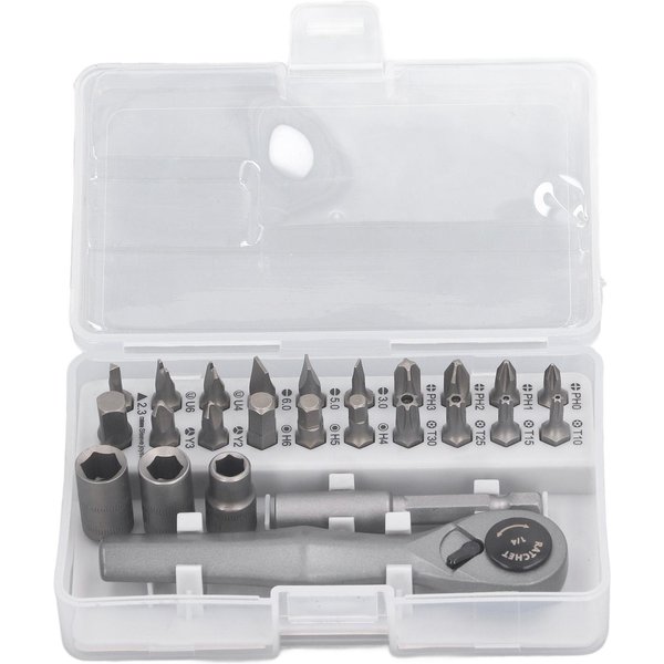 Juego De Puntas Para Destornillador De Carraca Hexagonal Acero CRV Multifuncional Alta TorsióN Mini Llave De Vaso Hexagonal Tornillo-image