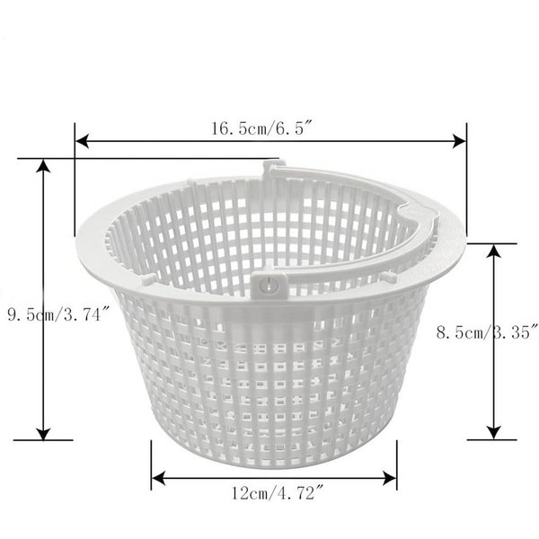 16Cm Koszyk Do Skimmera Basenowego Koszyk Zamienny Do Basenu Naziemnego Koszyk Do Skimmera Stawowego Z Uchwytem Do SP1091LX,SP1091WM BiałY-image