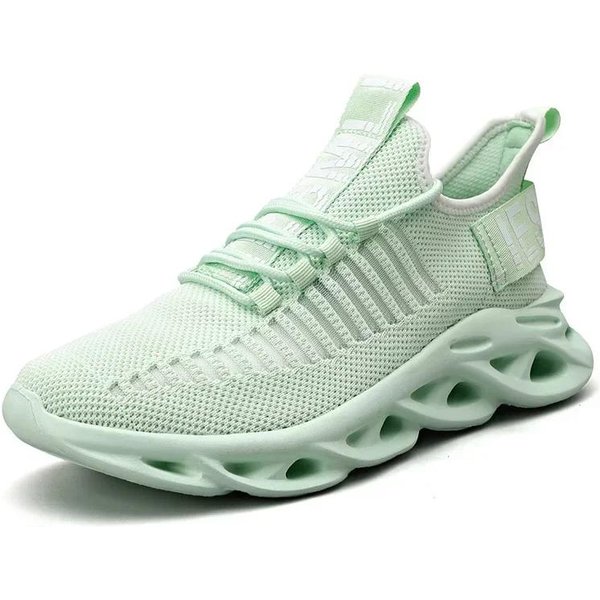 Zapatillas Casuales Blancas Negras Zapatos Para Correr Trotar Malla Transpirable Para Exteriores Hombres Ligeros AmortiguacióN Zapatos Deportivos 39-image