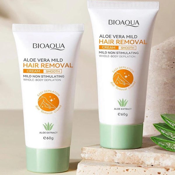 Krem Do Depilacji Z Aloesem ŁAgodny Bezbolesny Depilator Do Pach NóG RąK CiałA ŁAgodny Nie PodrażNiająCy Depilator MężCzyźNi Kobiety 60G Gray-image