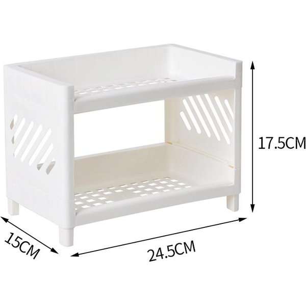 EstanteríA TelescóPica Multifuncional Para Zapatos Estante De Acero Inoxidable Armario Debajo Del Fregadero Estante Para Platos Estante Para Condimentos EstanteríA De Almacenamiento Para Utensilios De Cocina White-image