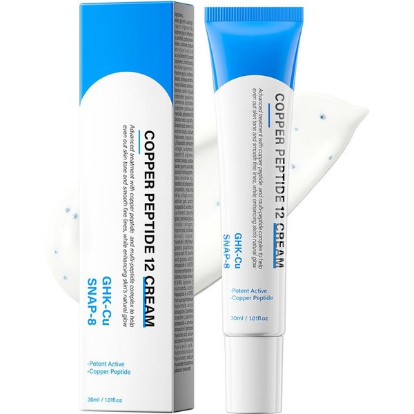 Crema Facial De PéPtido De Cobre Ghk-Cu, Hidratante Con 12 Multi-PéPtidos, Crema Reparadora Antiarrugas Y Antienvejecimiento-image